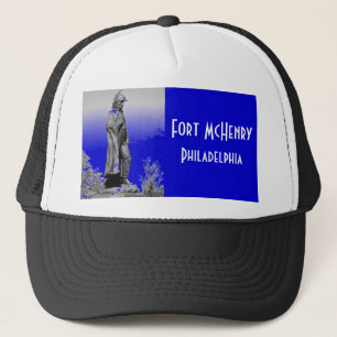 Gorra De Camionero Fort McHenry Estatua B+W