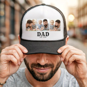 Gorra De Camionero Foto 3 de tipografía negra establecida por papá