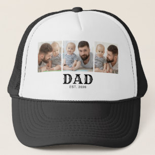 Gorra De Camionero Foto 3 de tipografía negra establecida por papá