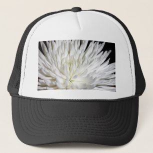 Gorra De Camionero Foto blanca de las flores de las mamáes de la flo