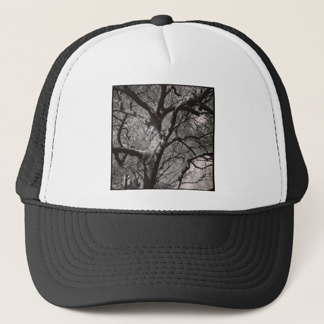 Gorra De Camionero Foto cuadrada - Árbol de Magnolia en Primavera Tem (Anverso)