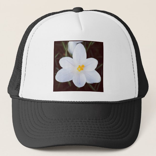 Gorra De Camionero Foto cuadrada - Crocus blanco (Anverso)