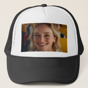 Gorra De Camionero Foto de conductor de autobús escolar personalizada