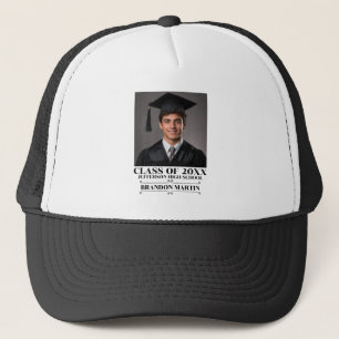 Gorra De Camionero Foto de Graduación Personalizada Graduado 2026 Pad
