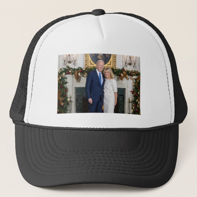 Gorra De Camionero Foto de la Navidad de la Casa Blanca del president (Anverso)