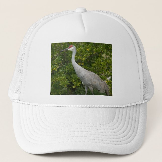 Gorra De Camionero Foto de pájaro de Sandhill Crane (Anverso)