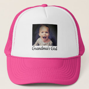 Gorra De Camionero Foto del Personalizado Chica de la abuela