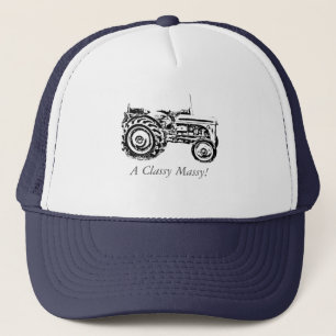 Gorra De Camionero foto del tractor vintage Gray massey fergison