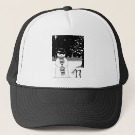 Gorra De Camionero foto en blanco y negro de Navidades de muñecos de