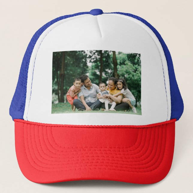 Gorra De Camionero Foto familiar personalizada por personalizado (Anverso)