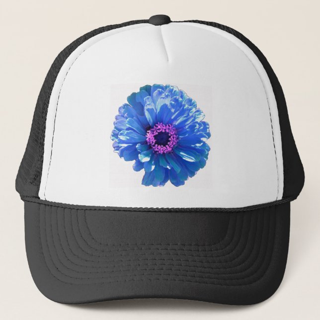 Gorra De Camionero Foto floral azul margarita (Anverso)