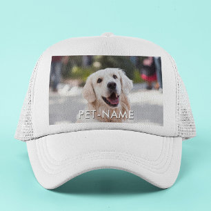 Gorra De Camionero Foto personalizada con el nombre de tu perro