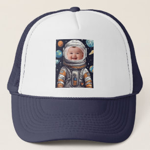 Gorra De Camionero Foto personalizada de corte de astronauta personal