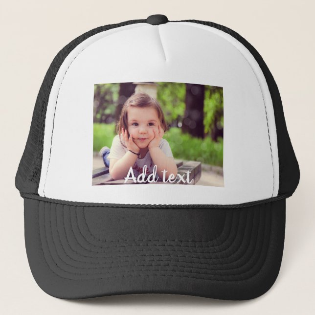 Gorra De Camionero Foto y nombre del personalizado (Anverso)