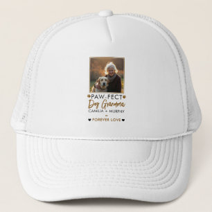 Gorra De Camionero Fotografía de la abuela del perro con texto simple