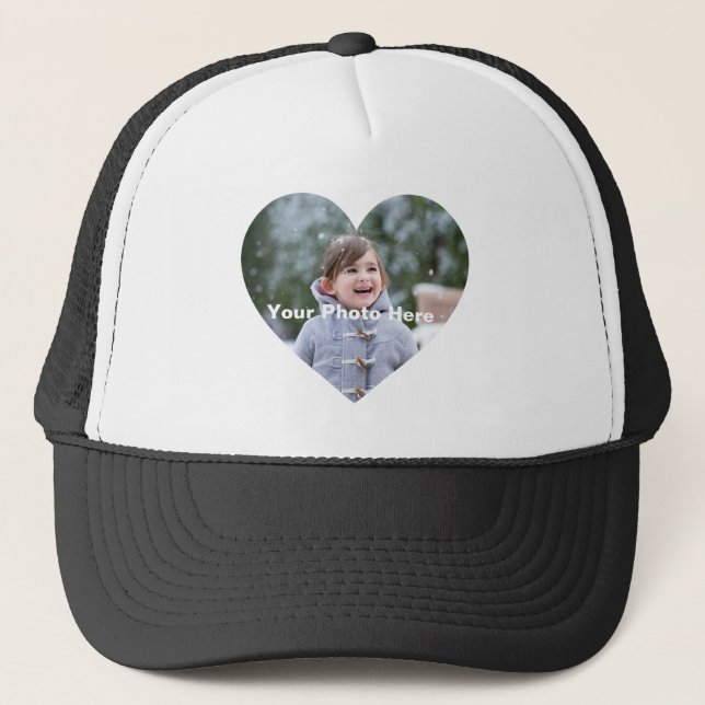 Gorra De Camionero Fotografía personalizada de las parejas en forma d (Anverso)
