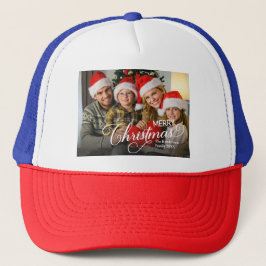 Gorra De Camionero Fotos de Personalizado simple de Feliz Navidad
