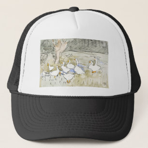 Gorra De Camionero Fotos del pato blanco dibujadas a mano Clipart Fam