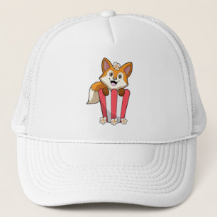 Gorra De Camionero Fox comiendo con popcorn