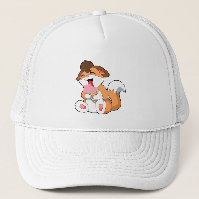 Gorra De Camionero Fox con helado de fresa (Anverso)