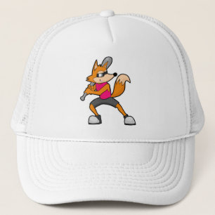 Gorra De Camionero Fox en el béisbol con bate de béisbol