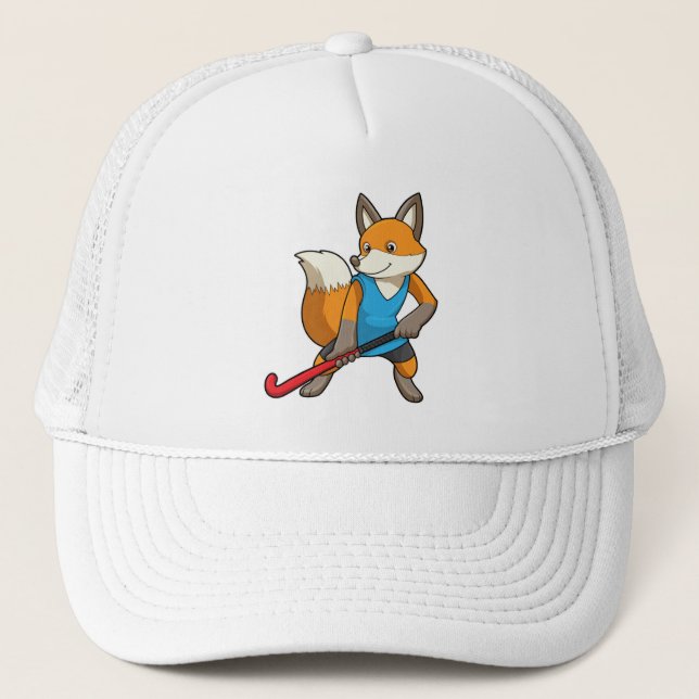 Gorra De Camionero Fox en hockey con bate de hockey (Anverso)