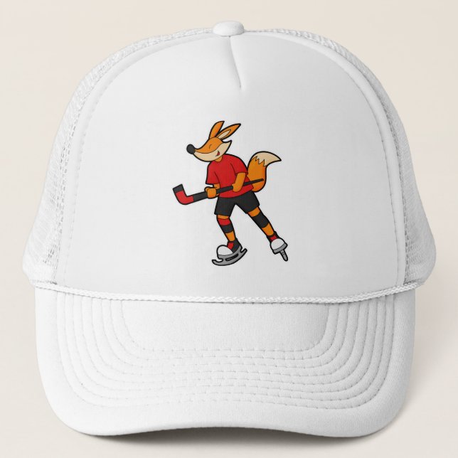 Gorra De Camionero Fox en hockey sobre hielo con bastón de hockey sob (Anverso)