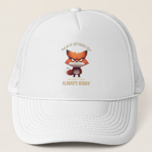 Gorra De Camionero Fox, no soy testaruda, mi camino es siempre correc