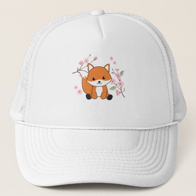 Gorra De Camionero Fox Sweet Animals For Kawaii Foxes (Anverso)