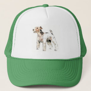 Gorra De Camionero Fox terrier cabelludo del alambre