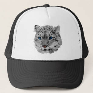 Gorra De Camionero Fractal de leopardo de la nieve