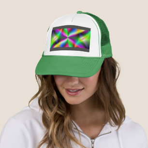 Gorra De Camionero Fractal metálico colorido con brillo