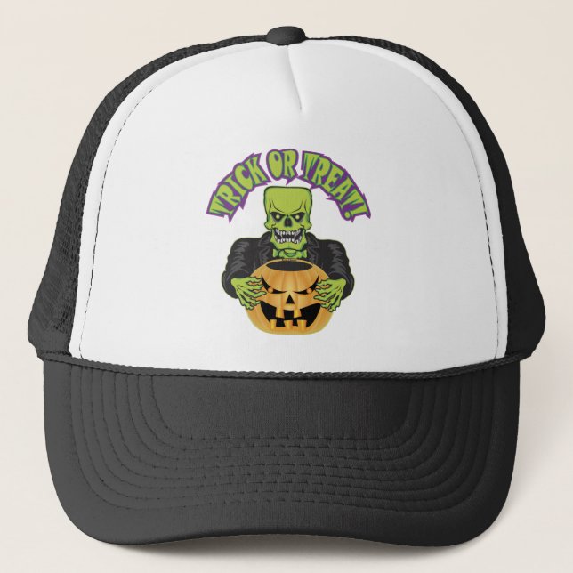 Gorra De Camionero Frankenstein Skull (Anverso)