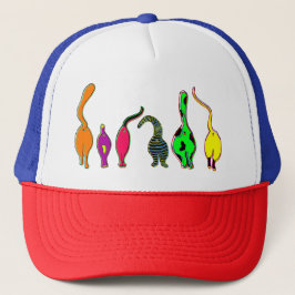 Gorra De Camionero Frascos de gato coloridos
