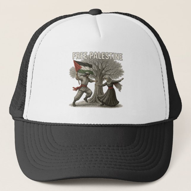 Gorra De Camionero Free Palestine Cap – Symbol of Strength (Anverso)
