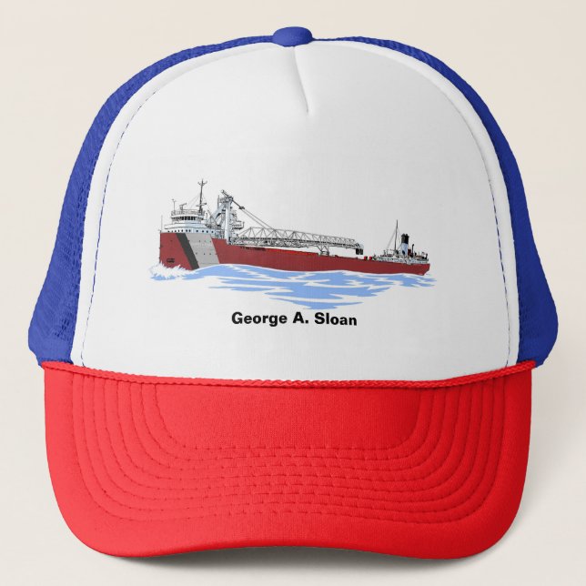 Gorra De Camionero Freighter de los Grandes Lagos George A. Sloan Key (Anverso)