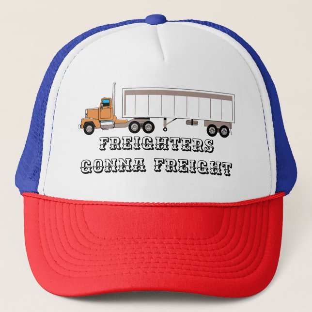 Gorra De Camionero Freighters Va A Transportar Camión (Anverso)