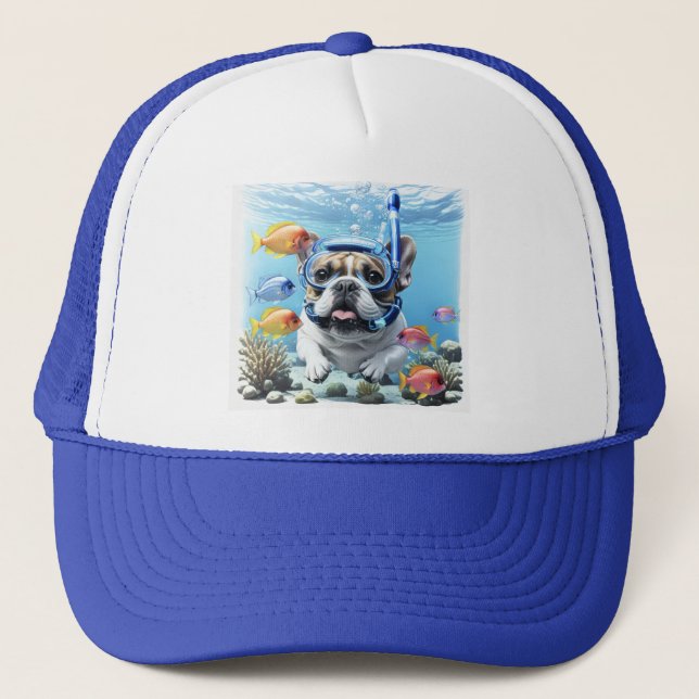 Gorra De Camionero French Bulldog im Urlaub Tauschen lustig (Anverso)