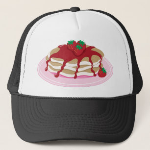 Gorra De Camionero Fresa de las crepes