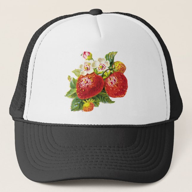 Gorra De Camionero Fresa retro (Anverso)