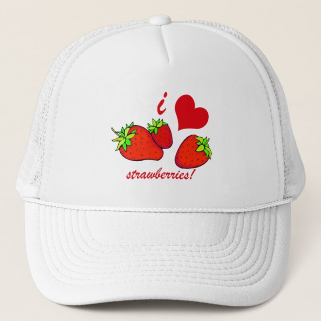 Gorra De Camionero Fresas del corazón I (Anverso)