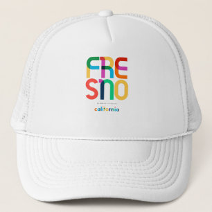 Gorra De Camionero Fresno California Mediados de Siglo, Arte Pop,