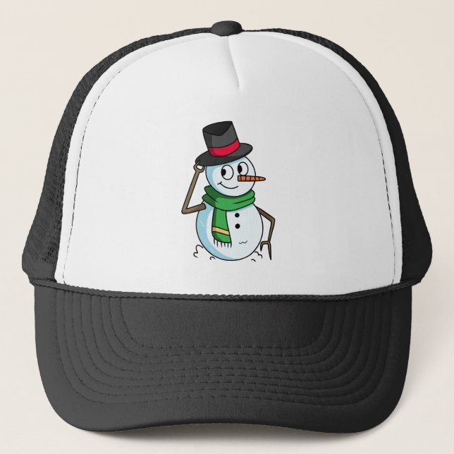 Gorra De Camionero Friendly Snowman (Anverso)