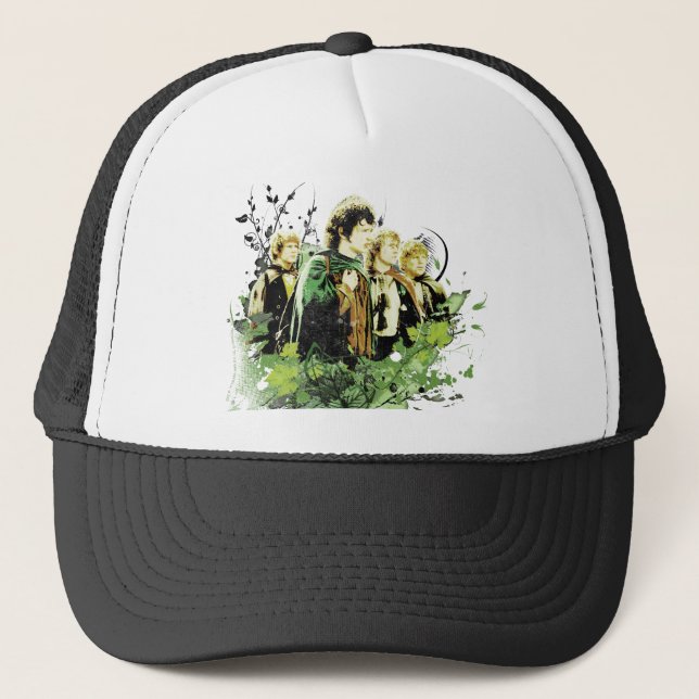 Gorra De Camionero FRODO™ with Hobbits Vector Collage (Anverso)