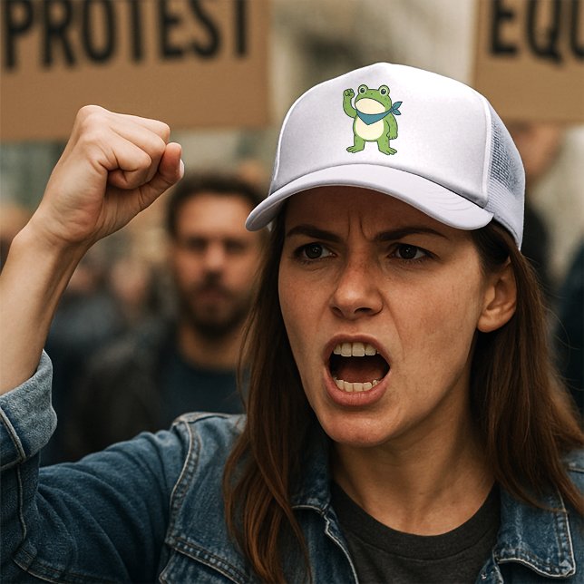 Gorra De Camionero Frogs Against Fascism Portland Frog Protest (Subido por el creador)