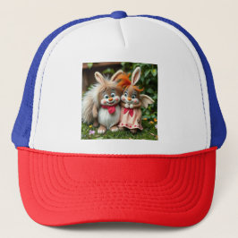 Gorra De Camionero „Fröhliche Hasenfreunde im Frühlingsgarten“