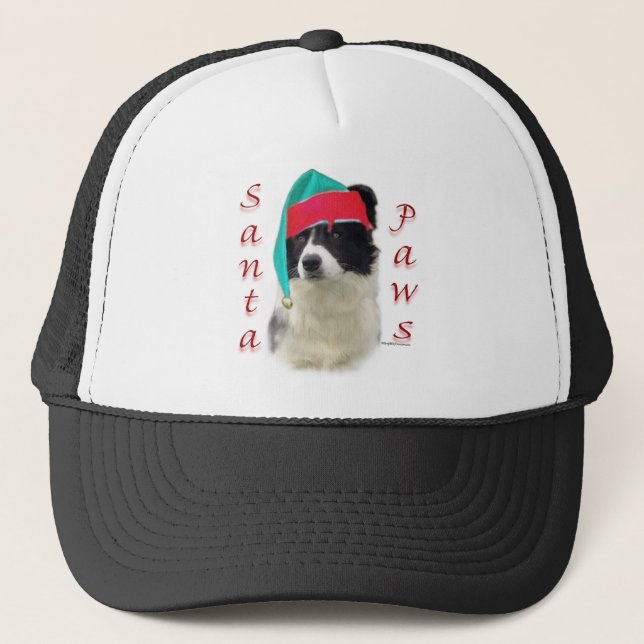 Gorra De Camionero Frontera Collie Santa Paws (Anverso)