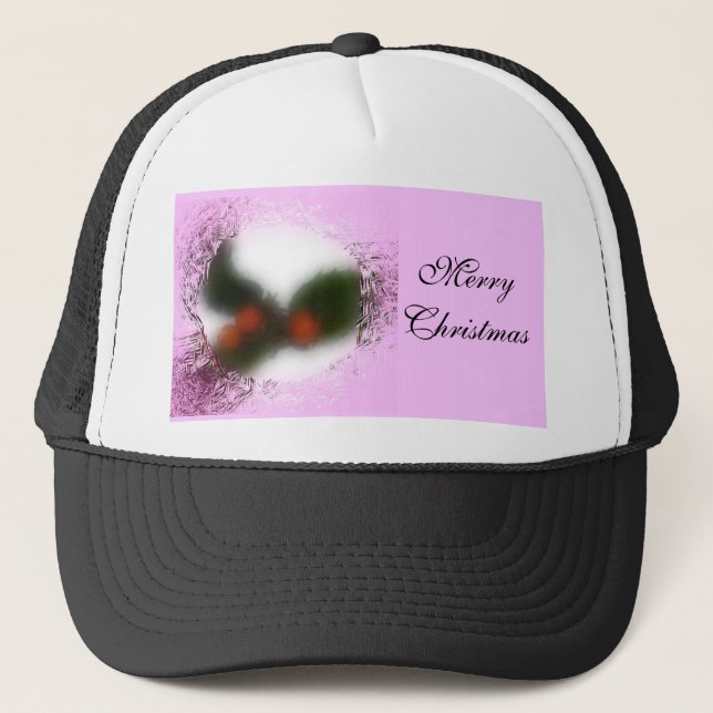Gorra De Camionero Frosty Pink Holly (Anverso)