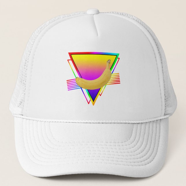 Gorra De Camionero Fruta de plátano retro (Anverso)