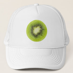Gorra De Camionero Fruta kiwi fresca. Secador redondo aislado